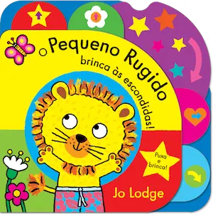 Capa do livro &laquo;O Pequeno Rugido brinca às Escondidas&raquo;