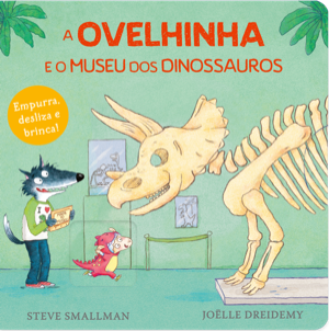 Capa do livro «A Ovelhinha e o museu dos dinossauros»